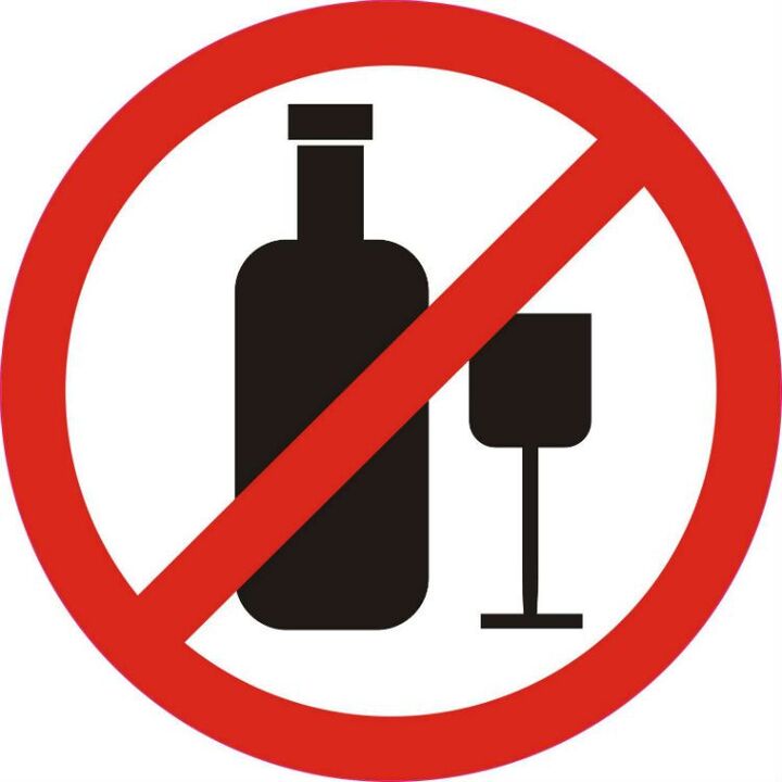 During the treatment of prostatitis, it is necessary to completely refuse alcohol. 